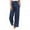 Navy, variant on Pntutb Womens Plus Size Solid Color Linen Sashes Straight Casual Long Pants Trousers Black XXL