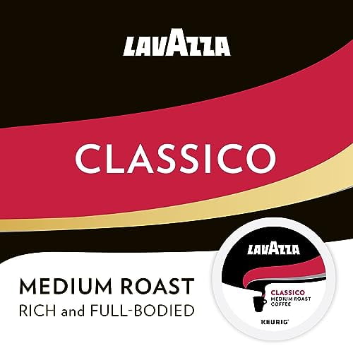 Lavazza Classico Single-Serve Coffee K-Cups for Keurig Brewer, Medium Roast, 88 capsules Value Pack, 1