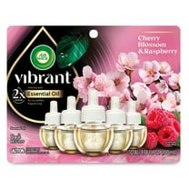 Air Wick Vibrant Plug-In Scented Oil Air Freshener Warmer Refills, Cherry Blossom and Raspberry, 5 Count