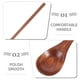 thumbnail image 5 of 3 cucharas pequeñas de madera con mango largo para café, té, postres, mermeladas, pasteles, helados, capuchinos, mezclar y remover, 5 of 7