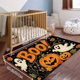 thumbnail image 3 of Halloween Boo Ghost Pumpkin Cat Soft Small Velvet Area Rugs Non Slip Indoor Floor Carpet for Living Room Bedroom Decor, 3 of 5