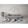 thumbnail image 3 of Ahgly Company Indoor Round Abstract Gray Modern Area Rugs, 5' Round, 3 of 4
