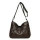 thumbnail image 1 of Bolso de hombro de cuero suave para mujeres con correa ajustable • Bolso cruzado de gran capacidad con múltiples compartimentos • 25x11x19cm, 1 of 1