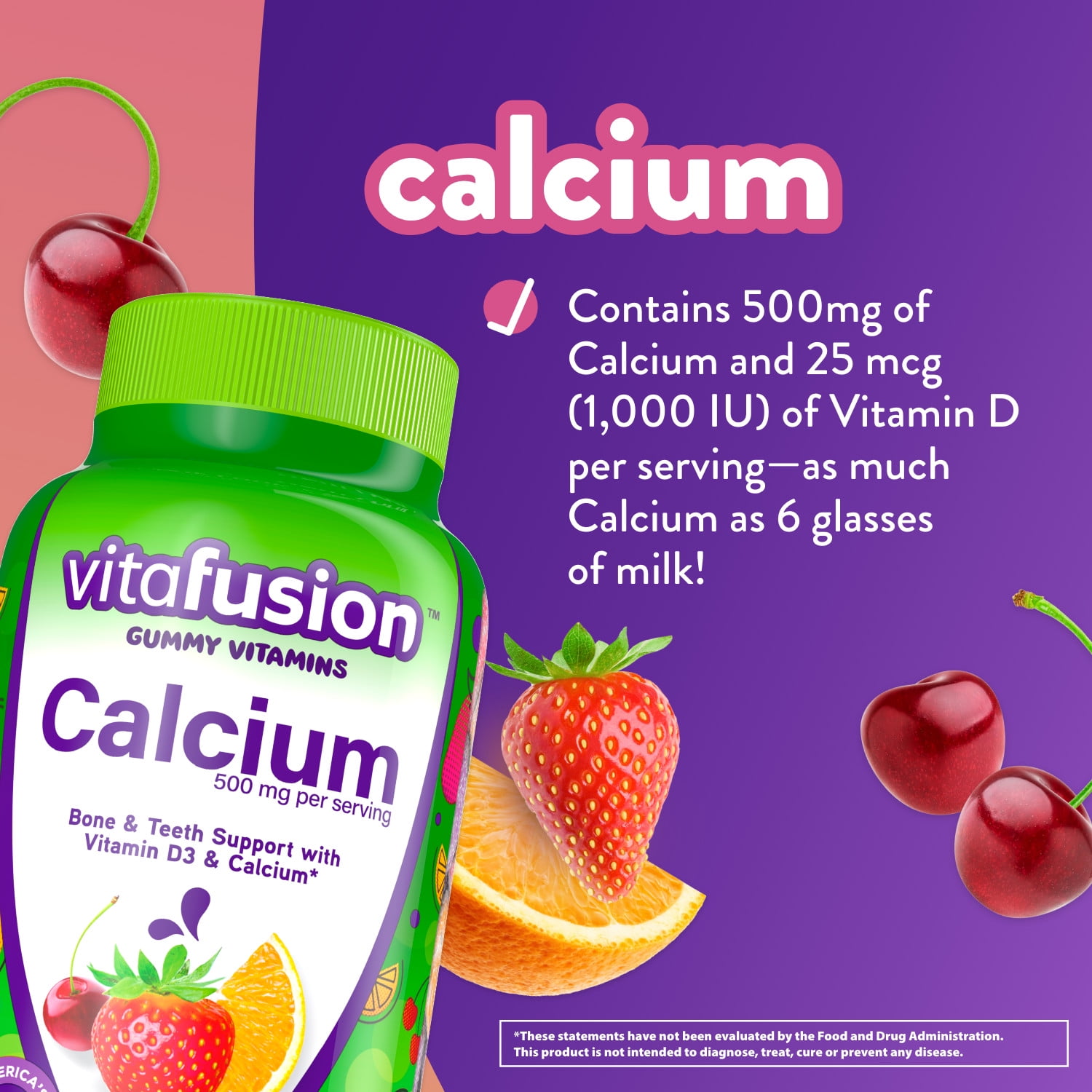 Buy vitafusion Calcium Gummy Vitamins, Fruit and Cream Flavored