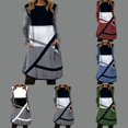 thumbnail image 3 of Women Autumn Round Neck Long Sleeves Color Print Pocket Big Hem Casual Dress, 3 of 8