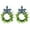 Gray, variant on Set of 2 Artificial Greenery Wreaths with Red Plaid Bows, 12 Inch Decorative Hanging Wreaths for Home Decor