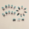 thumbnail image 3 of Fofosbeauty 24pcs Press on False Nails Tips,Almond Fake Acrylic Nails, Aurora French Scorpion, 3 of 7
