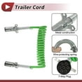 thumbnail image 4 of Cable de extensión para remolque de 7 vías en espiral Unique Bargains con enchufe hembra para camiones semirremolques tractores de 15 pies color verde aleación de zinc, 4 of 7