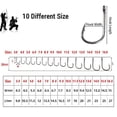 thumbnail image 1 of 100pcs Fishing Hooks Barbed Fishhook for Saltwater Freshwater High Carbon Steel, 1 of 5