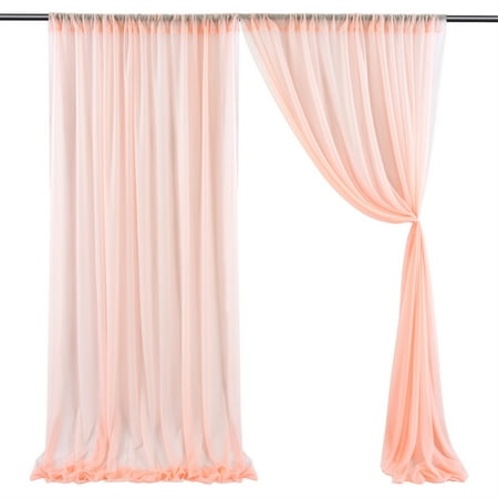 Image of Backdrop Curtain Light Red 1.5x2.5m Yarn Durable Backdrop Drape for Wedding Party Photo