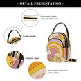 thumbnail image 4 of FORMRS Crossbody Bag for Women Quilted Travel Shoulder Cell Phone Purse with Chain Strap Handbag, Purple Retro Rainbow, 4 of 7