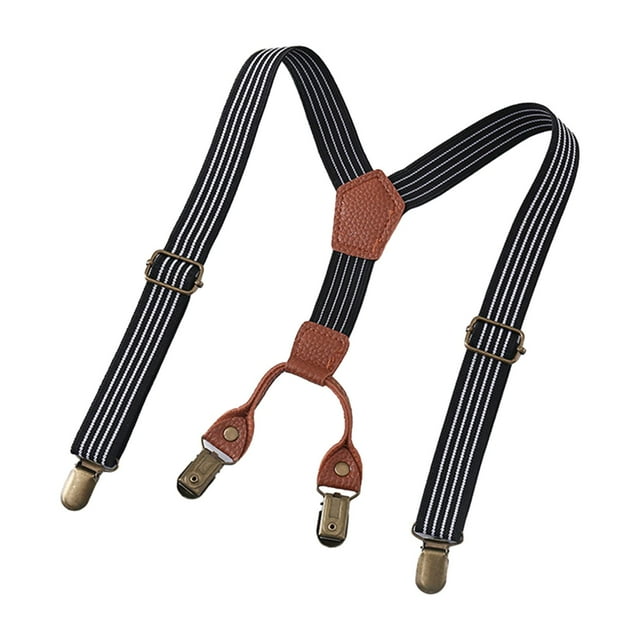 Tirantes para niños, accesorios de ropa, tirantes ajustables con 4 tirantes para la espalda cuatro rayas