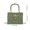 Green, variant on Handwoven Rattan Bag for Women, Vintage Rope Woven Box Handbag with Detachable Chain Strap – Mini Straw-Textured Tote Purse, Summer Crossbody Bag for Beach & Vacation,Khaki