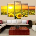 thumbnail image 3 of 5 Panel Abstract Music Notes Poster Picture Printing Canvas Painting Wall Artwork, Modern HD Creative Modular Canvas GIclee Art Home Wall For Living Room Office Decoration(40"Wx22"H Frame), 3 of 7