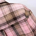 thumbnail image 3 of BiZtdJrK Mens Button Down Shirt Plaid Print Long Sleeve Lapel Collar Shirts Regular Fit Fashion Fall Shirts with Chest Pocket Pink S, 3 of 8