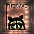 thumbnail image 2 of Craftnamesign Custom Raccoon Metal Wall Art LED Light, Woodland Animal Sign, Raccoon Wall Decor, 2 of 5