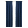 thumbnail image 2 of Achim Blake Geometric Diamond Rod Pocket Light Filtering Curtain Panel, Navy, 42" x 84", 2 of 5