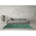 thumbnail image 3 of Ahgly Company Indoor Square Abstract Light Blue Modern Area Rugs, 8' Square, 3 of 4