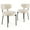 Beige, variant on 2/ 4/ 6pcs Modern Boucle Dining Chairs Set with Round Upholstery and Black Metal Legs for Kitchen and Living Room, Color White