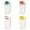 White+Orange+Yellow+Green, variant on Square Glass Mug with Lid and Straw, Iced Coffee Cup with Handle, Portable Drinking Tumbler for Smoothie Juice Water Milk, Clear Glass Cup for Various Beverages