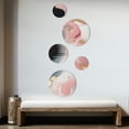 thumbnail image 3 of Designart "Inner Worlds of Marble Pink and Gold II" Abstract Marble Metal Wall Art Set of 5 Piece, 3 of 5