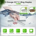thumbnail image 3 of China-top Silver SC7 15 Gauge 3/4'' Crown 304SS C Ring Staples C Rings Hog Rings in 304 Stainless Steel, 3 of 8