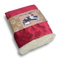 thumbnail image 3 of KritterWorld Microplush Sherpa Fleece Blanket, Snuggle Puppy, Cat, Dog Blanket for Couch, Car, Trunk, Cage, Kennel, Dog House, Ultra-Soft Plush Blanket, Wine/Tan, 45’’ x 30’’, 3 of 3