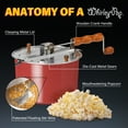 thumbnail image 5 of Original Whirley Pop Starter Pack - Wabash Valley Farms Popcorn Kit, Whirley Pop Popcorn Maker With 3 Movie Theater Popcorn Kits and 4 Movie Night Face Tubs, Gourmet Popcorn Gift Sets Metal Gear-Red, 5 of 6