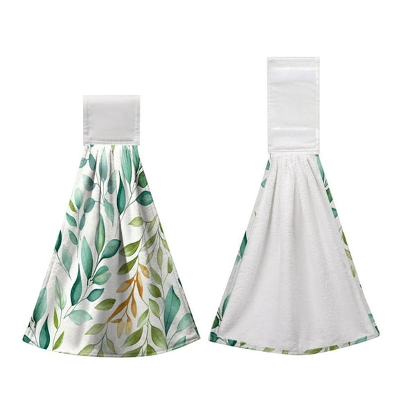 EazyTech Floral Printed Hanging Hand Towel for Kitchen & Bathroom - Soft Absorbent Versatile Bar Towel with Durable Design for Quick Drying & Decor