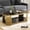 Black & Gold | Coffee Table, variant on GZXS 2 Tier Round Side Table with Tempered Glass Top, 19.7" Small Metal End Table for Bedroom, Living Room, Easy Assembly, Black & Gold
