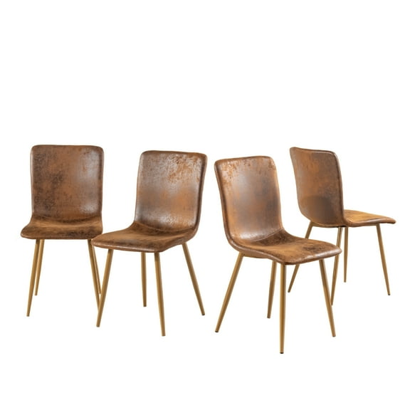 FurnitureR Set of 4 Mid-Century Modern Reception Chairs with Metal Frame, Comfortable & Stylish Seating for Offices, Waiting Rooms, and Reception Areas