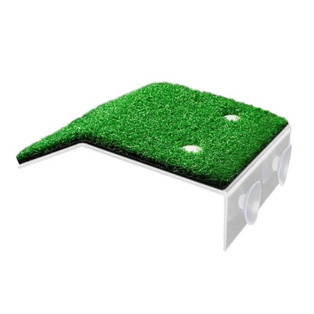 Bvdfgk Turtle Basking Platform Reptile Tank Ladder Terrace Simulation Grass Turtle Ramp M