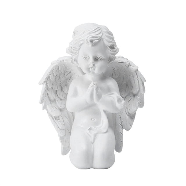 Arrodillado Rezando Puro con Ala Estatua de Jardín de Resina Estatua Conmemorativa de Resina para Jardín Estatua de Jardín Regalo