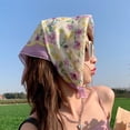 thumbnail image 1 of Daily Mix Store Womens Fashion Flower Scarf Lace Headband Floral Triangular Scarf , K8, 1 of 9