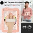 thumbnail image 2 of Case for iPad 10.2 (9th/8th/7th Generation, 2021/2020/2019 Release), Kids Friendly Heavy Duty Rugged Shockproof Adjustable Kickstand Full Protective Tablet Cover with Hand/Shoulder Strap, Rose Gold, 2 of 8