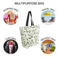 thumbnail image 7 of FORMRS Womens Canvas Tote Bag with Zipper Inner Pocket Shoulder Handbag, Lush Greenery, 7 of 7