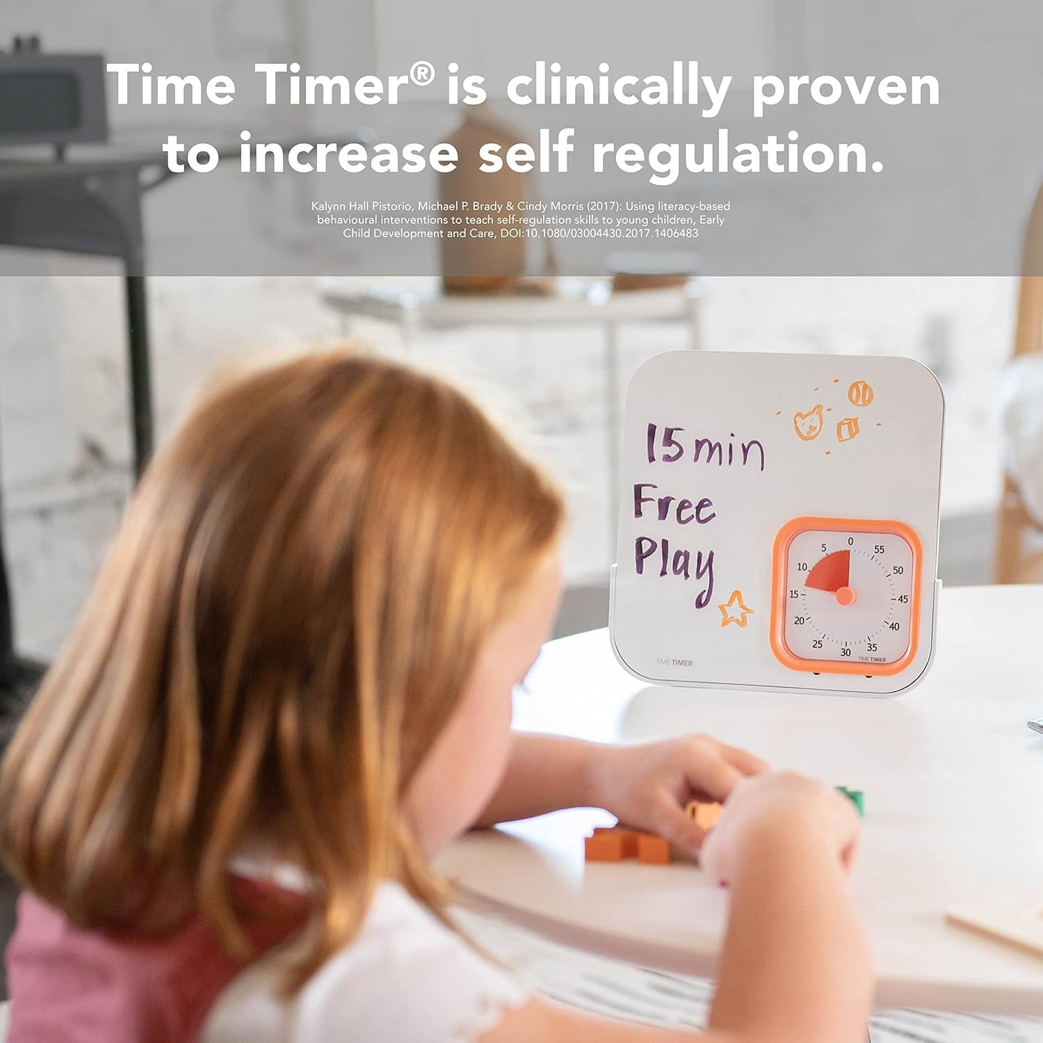 TIME TIMER MOD with Dry Erase Board — 60-Minute Visual Timer with Magnetic Whiteboard — (Orange)