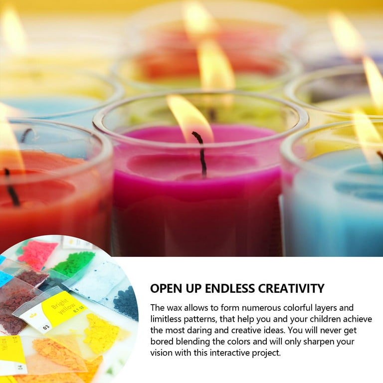 Candle Dyes for Soy Candle Making - Wax Сolor Dye Color Chips for Soy Wax -  16 Popular Colors Wax Dye Flakes