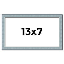 13x7 Frame Rustic Sky Blue Solid Wood Picture Frame | 0.75 Inch Moulding Width |Includes UV Acrylic