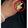 thumbnail image 2 of Woke Creations Womens 18K Gold Plated Butterfly Ring Pink Cubic Zirconia Stones BOXED, 2 of 4