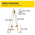 thumbnail image 2 of Grade 80 V-Bridle Tow Chain, 5/16" x 2 ft with TJ Hooks&Grab Hooks, 9260 lbs Break Strength, Heavy Duty Transport Chain with Pear Link Connector, 2 of 9