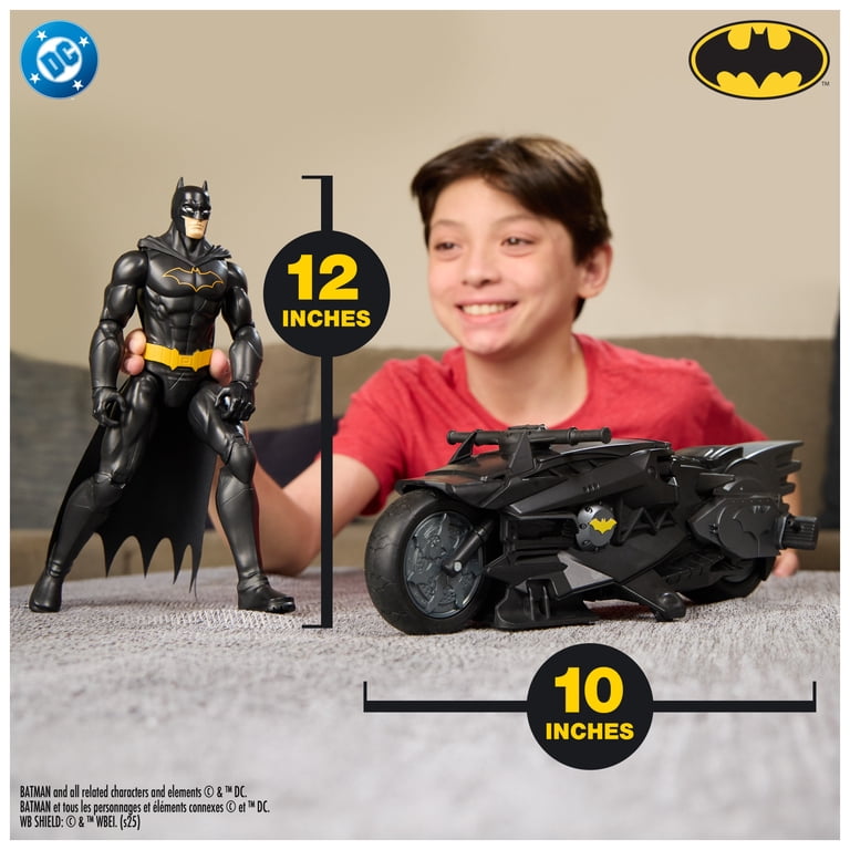 DC Comics, Batman Stealth Remote Control Batcycle, Multicolor, 10