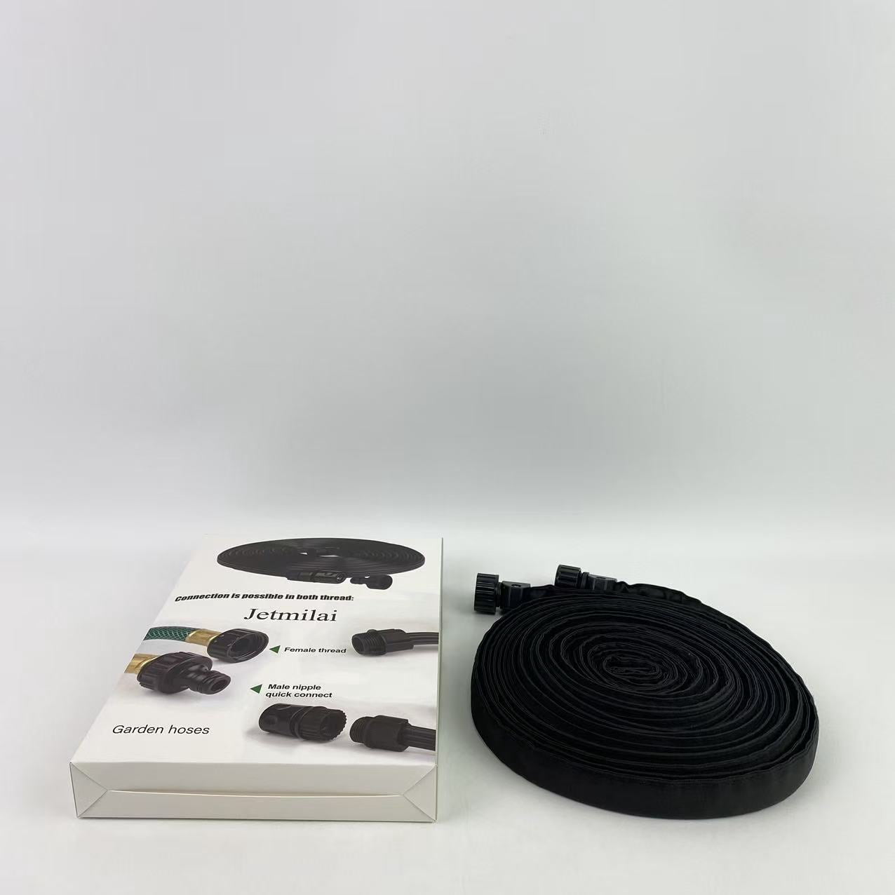 Jetmilai Garden hoses, not of metal,Flat Soaker Hose for Garden Bed,25 50 75ft 50ft*2 1/2" Linkable Consistent Drip Irrigation Hose (50FT)