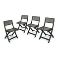 thumbnail image 4 of Noble House Hillside Wooden Foldable Patio Dining Side Chair in Gray (Set of 4), 4 of 4