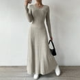 thumbnail image 2 of Nightgowns for Women Loose Fit Womens Dresses Cozy Long Sleeve Shirts Gifts for Grandma Loungewear Sleep Dress Khaki, 2 of 4