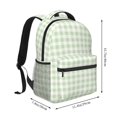thumbnail image 2 of Fotbe Green Checkboard Mochila Casual con Estampado para Escuela, Viajes y Actividades al Aire Libre - Duradera, Ligera y Cómoda, 2 of 5