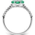 thumbnail image 2 of 14K White Gold Emerald And Diamond Floral Ringsize 7 (Width 1.3 To 2.1) - Jbsp, 2 of 5