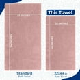 thumbnail image 7 of Dan River Bath Towel 6 pack 22x44 in Ultra Soft Quick Drying Cotton Towel - Dusty Rose, 7 of 7