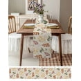 thumbnail image 3 of Ldtrchee Orange Green Yellow Botanical Table Runner 48 Inches, Fall Maple Leaf Rustic Bed Runner Dresser Scarves Tabletop for Indoor Outdoor Parties/Ceremony/Banquet, 13" x 48", 3 of 8