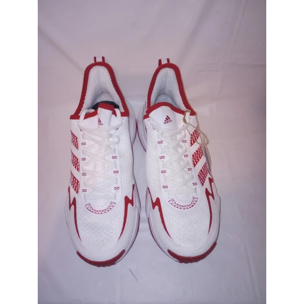 Adi-das Impact Flx White Red Athletic Running Sneaker Size 8.5